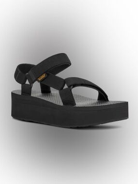 Teva Black Platform Strap Sandals